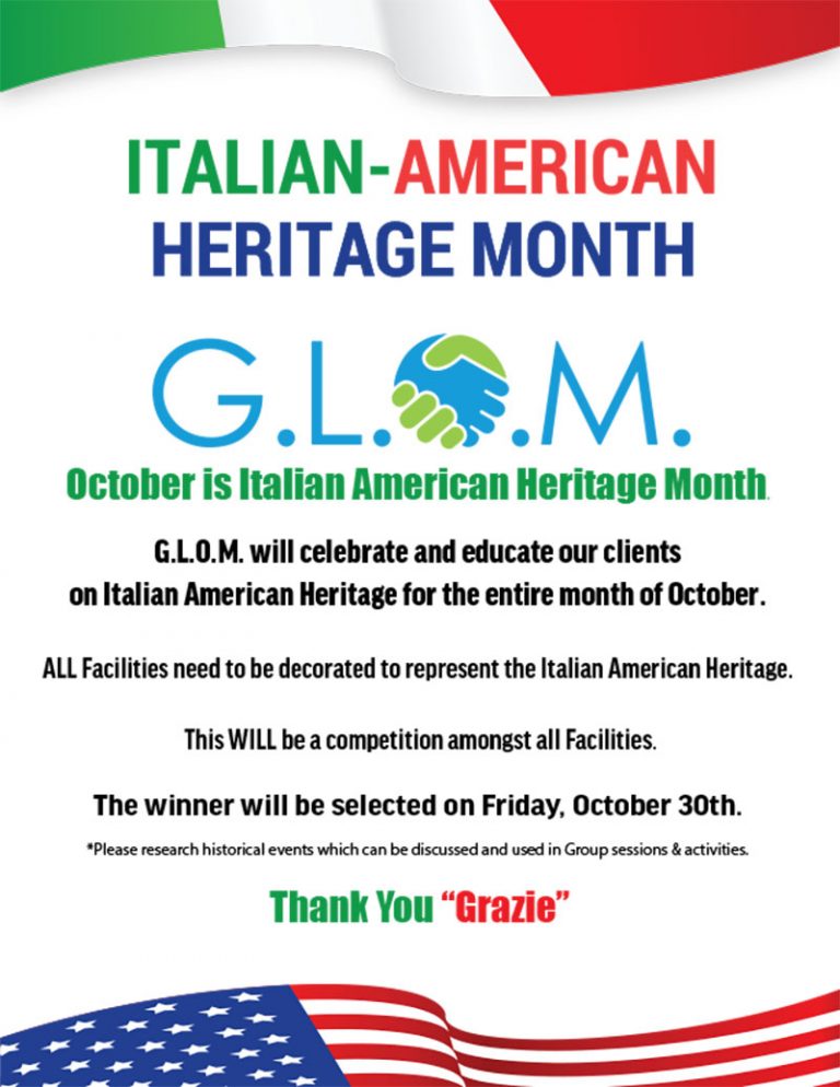 ItalianAmerican Heritage Month G.L.O.M.